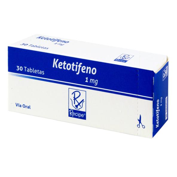 KETOTIFENO 1 MG 30 TABLETAS RC