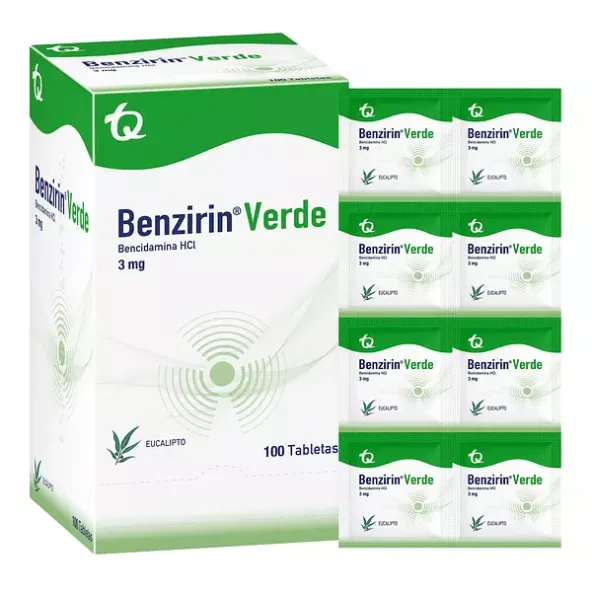 BENZIRIN VERDE EUCALIPTO 100 TABLETAS(A)