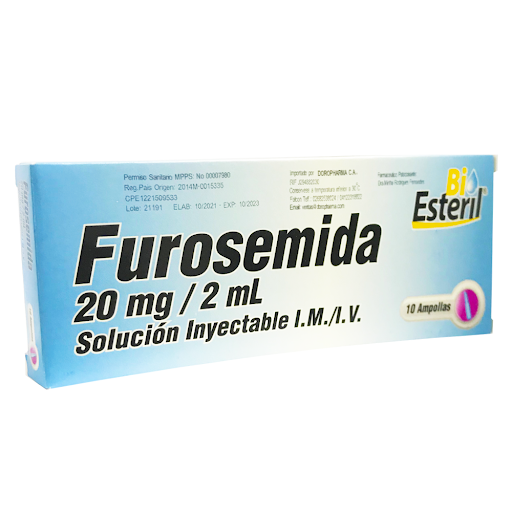 FUROSEMIDA 20MG/2ML X 10 AMP BIO