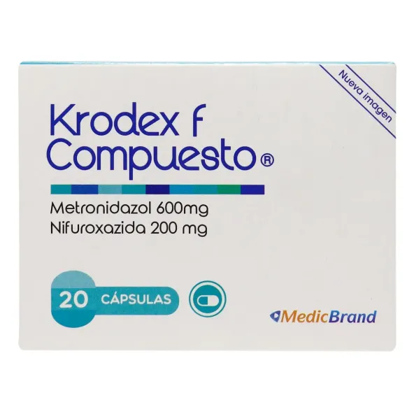 KRODEX COMPUESTO METRONI+NITROFURA X 20CAP.