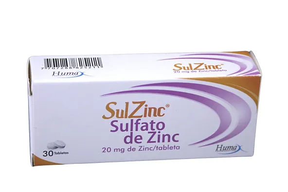 SULZINC 20 MG 30 TABLETAS