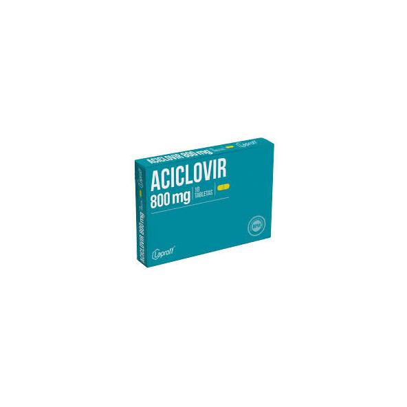 ACICLOVIR 800 MG 10 TABLETAS LP