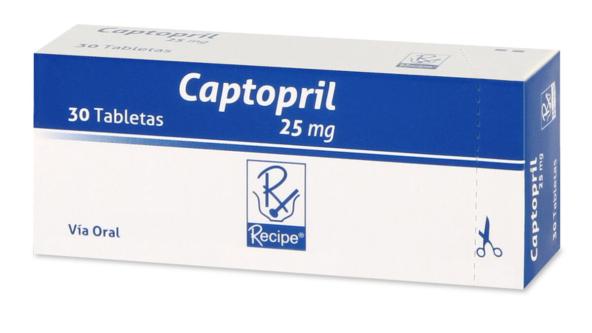 CAPTOPRIL 25 MG 30 TABLETAS RC