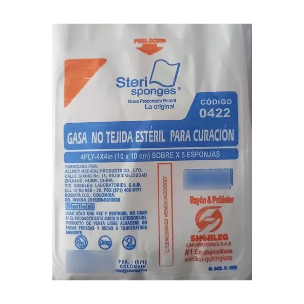 GASA ESTERIL 7.5 X 7.5 X 5 UNIDADES