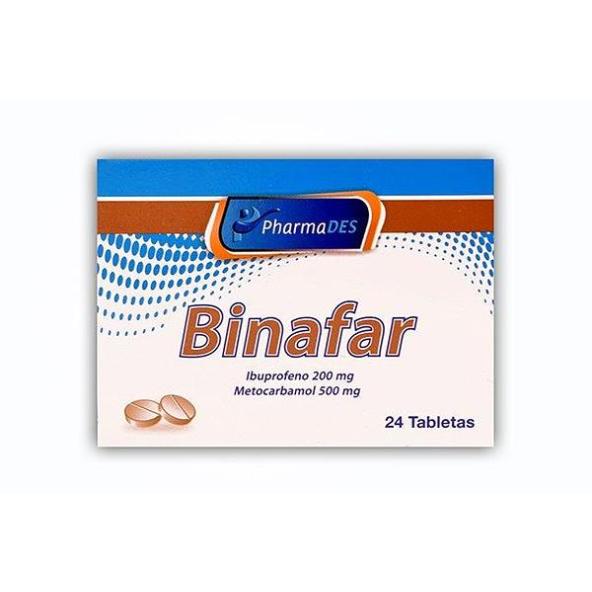 BINAFAR IBUPROFENO+METOCARBA X 24 TAB