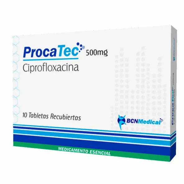 PROCATEC 500 MG CIPROFLOXACINA 10 TBS