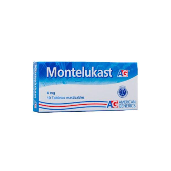 MONTELUKAST 4 MG 10 TABLETAS AG