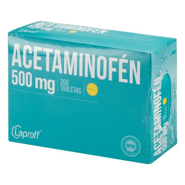 ACETAMINOFEN 500 MG 300 TABLETAS LP