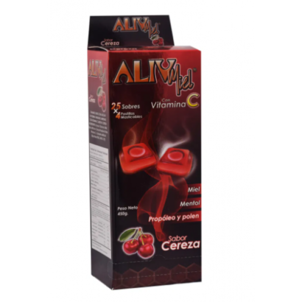 ALIVMIEL SABOR CEREZA 25 SBS X 4 PASTILLAS