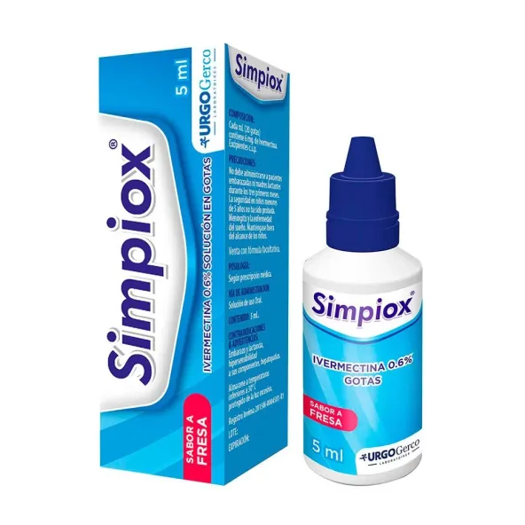 SIMPIOX 0.6%  IVERMECTINA GOTAS 5 ML