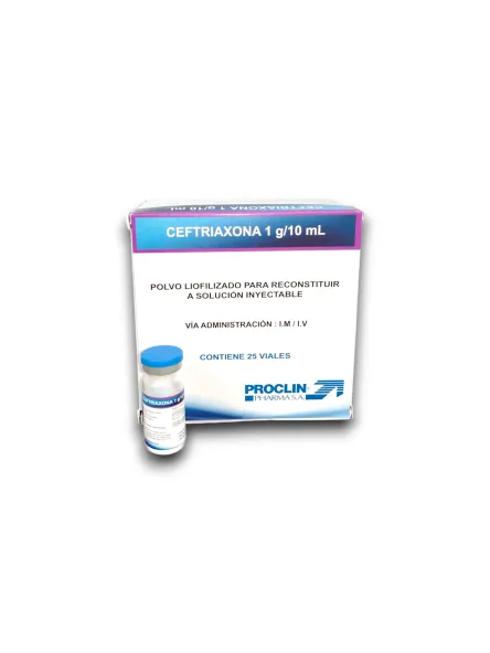 CEFTRIAXONA 1G AMP X 10 ML