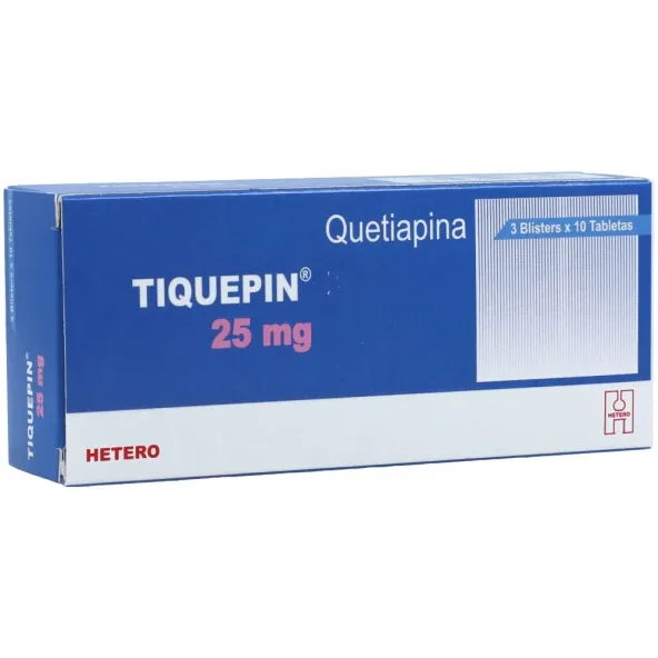 QUETIAPINA TIQUEPIN 25 X 30 TAB HETE